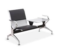 Sedie di ricevimento con la Tabella e le braccia, disposizione dei posti a sedere di cuoio del cuscino per l'ufficio, la banca, aree di attesa dell'ospedale