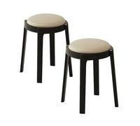 Sedie e sgabelli imbottiti in legno massello, impilabili, nessun montaggio richiesto, perfette per cucina e soggiorno, design elegante e confortevole