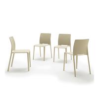 Sedie Emma, Set da 4, Beige