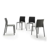 Sedie Emma, Set da 4, Nero