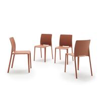 Sedie Emma, Set da 4, Terracotta