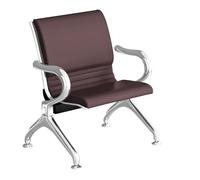 Sedie ergonomiche della sala d'attesa con i braccioli e la disposizione dei posti a sedere del banco per l'ufficio, il salone, l'aeroporto e le aree ospiti dell'ospedale