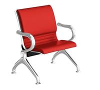 Sedie ergonomiche della sala d'attesa con i braccioli e la disposizione dei posti a sedere del banco per l'ufficio, il salone, l'aeroporto e le aree ospiti dell'ospedale