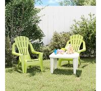 Sedie Giardino 2pz Bambini Verdi 37x34x44cm PP Aspetto in Legnosedie da esterno poltrone da giardino sdraio da giardino sdraio da esternoAdatto a patii da giardino