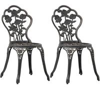 Sedie Giardino Da Cucina Moderne CPoltroncina Sedie Moderne da Bistrot 2 pz in per Cortile Parchi Balcone Giardino,N (Color:Bronzo)