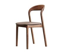 Sedie in legno in legno massiccio per sala da pranzo, ufficio o studia sedia da pranzo sul retro curvo in legno disponibili singoli pacchetti di quantità multipli marrone 81 * 43 * 46cm