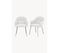Sedie in tessuto Giulia, Set da 2, Bianco