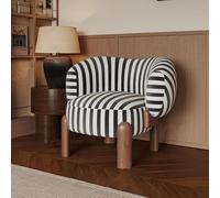 Sedie moderne con accento a barile, comode poltrone rotonde imbottite singole poltrone laterali per club lounge poltrone per soggiorno camera da letto piccoli spazi B