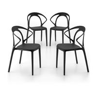 Sedie Olivia, Set da 4, Nero