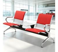 Sedie per sala d'attesa con tavolo centrale, panca moderna per 2 persone, comoda soluzione per accoglienza