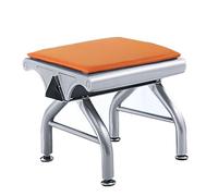 Sedie per sala d'attesa e reception, struttura in acciaio resistente con comodi cuscini in pelle, travi rinforzate per una maggiore stabilità, ideali per hall aeroportuali, ospedali e banche