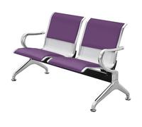 Sedie per sala d'attesa, elegante panca nera a 2 posti per sala d'attesa con schienali e braccioli, comode sedie per salone, barbiere, aeroporto, banca, ufficio, reception