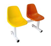 Sedie Per Sala D'Attesa - Sedie Da Ufficio A 2 Posti Per Reception, Panche Per Aeroporto, Banca, Ospedale, Salone Di Bellezza, Campo Da Basket, Scuola(Yellow+Orange)