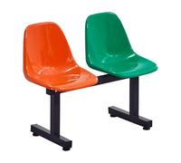 Sedie Per Sala D'Attesa - Sedie Da Ufficio A 2 Posti Per Reception, Panche Per Aeroporto, Banca, Ospedale, Salone Di Bellezza, Campo Da Basket, Scuola(Orange+Green)