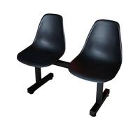 Sedie Per Sala D'Attesa - Sedie Da Ufficio A 2 Posti Per Reception, Panche Per Aeroporto, Banca, Ospedale, Salone Di Bellezza, Campo Da Basket, Scuola(Black)