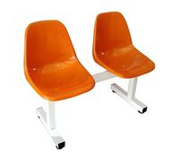 Sedie Per Sala D'Attesa - Sedie Da Ufficio A 2 Posti Per Reception, Panche Per Aeroporto, Banca, Ospedale, Salone Di Bellezza, Campo Da Basket, Scuola(Orange)
