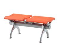 Sedie per Sala D'attesa, Sedie per Reception a 2 Posti, Panca per Reception Aeroportuale, Panca da Ufficio in Similpelle per Stazioni di Ospedali, Banche, Mercati, Barbieri e Palestre(Orange)