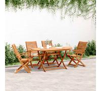 Sedie Giardino Pieghevoli 4 pz 57x66x95cm Legno Massello Acacia