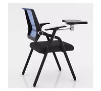 Sedie pieghevoli blu per sala conferenze con scrivania attaccata, sedie da ufficio in rete con supporto lombare per accoglienza degli ospiti, design ergonomico per comfort e comodità