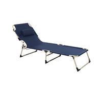 Sedie pieghevoli con cuscino - 193 × 63 × 30 cm reclinabili per ufficio, pause pranzo, mobili da patio e salotti da giardino (blu)