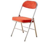 Sedie Pieghevoli da Interno con Seduta e Schienale Spessi, Comoda Sedia da Ufficio Pieghevole, Tessuto in Velluto a Coste Resistente, Comoda per Matrimoni, Feste, Eventi in Ufficio(Orange)