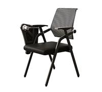Sedie pieghevoli per sala conferenze con braccioli per scrivania e tablet, seduta ergonomica in rete con supporto lombare, ideale per sale d'attesa