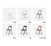 Sedie pieghevoli richiudibile ZETA set da 6 Altezza seduta 45 cm pezzi con struttura Alluminio seduta e schienale in plastica vari colori ideali per tavoli Archimede e Marvell pezzani