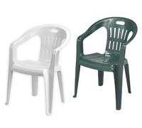 Sedia da Giardino Impilabile Poltrona Piona Progarden Sedie con Braccioli da Esterno in Plastica Bianca - bianco 8009271862401