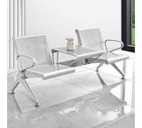 Sedie resistenti della sala d'attesa con la Tabella ed i bracci, banco di ricevimento di 2-Seat per ufficio, clinica, banca, ospedale, aeroporto