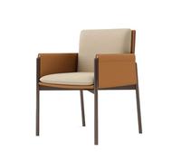 Sedie Sala da Pranzo Imbottite Moderne, Sedie Soggiorno Comode e Semplici con Braccioli, Cuscino Rimovibile per Sala da Pranzo, Ufficio, Area di Riposo(Orange)