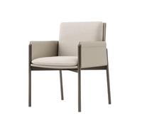 Sedie Sala da Pranzo Imbottite Moderne, Sedie Soggiorno Comode e Semplici con Braccioli, Cuscino Rimovibile per Sala da Pranzo, Ufficio, Area di Riposo(Beige)