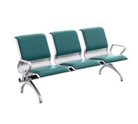 Sedie sala d'Attesa e Ricezione d'Ufficio in PU con Braccioli, Sedute per Ospiti 1/2/3 Posti & Panca per Sala d'Attesa, Adatto per Aeroporto, Clinica, Ospedale, Banca(Green,193*70*80cm/76*27*32")