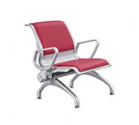 Sedie sala d'Attesa e Ricezione d'Ufficio in PU con Braccioli, Sedute per Ospiti 1/2/3 Posti & Panca per Sala d'Attesa, Adatto per Aeroporto, Clinica, Ospedale, Banca(Red,68*70*80cm/27*27*32")