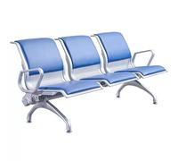 Sedie sala d'Attesa e Ricezione d'Ufficio in PU con Braccioli, Sedute per Ospiti 1/2/3 Posti & Panca per Sala d'Attesa, Adatto per Aeroporto, Clinica, Ospedale, Banca(Blue,193*70*80cm/76*27*32")