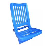 Sedie Spiaggina Sdraio Spiaggia Mare Pieghevoli in Plastica Celeste Set 4 Pezzi