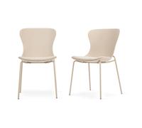 Sedie Zoe, set da 2, Beige