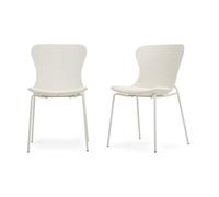 Sedie Zoe, set da 2, Crema