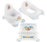 Sedile bagno antiscivolo Psi Patrol castello doppio vasino 15 kg