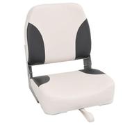 Sedile Barca Pieghevole in Alluminio Grigio Scuro 41x36x48 cm | Schiuma alta compressione, tessuto PU e PVC, cinghia cucita, fori filettati, supporta 100 kg, montaggio richiesto