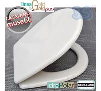 SEDILE COPRIWATER ASSE WC BOWL+ CERAMICA GLOBO ANIMA in LEGNO ACB ERCOS GOLD NEW