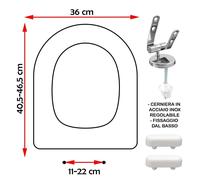 SEDILE COPRIWATER COMPATIBILE DISEGNO CERAMICA GIULIA BIANCO