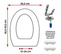SEDILE COPRIWATER COMPATIBILE DISEGNO CERAMICA TOUCH 1 BIANCO