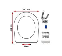 SEDILE COPRIWATER COMPATIBILE FALERII FOGLIA MONOBLOCCO BIANCO