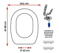 SEDILE COPRIWATER COMPATIBILE GALASSIA M2 PER VASO 55 BIANCO