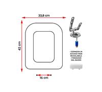 SEDILE COPRIWATER COMPATIBILE GLOBO OPEN STONE BIANCO