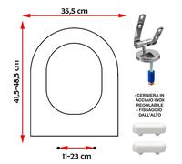 SEDILE COPRIWATER COMPATIBILE OLYMPIA CLEAR BIANCO