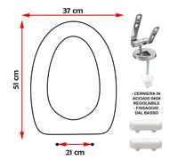 SEDILE COPRIWATER COMPATIBILE PONTE GIULIO OLDER CHIUSO PAVIMENTO BIANCO