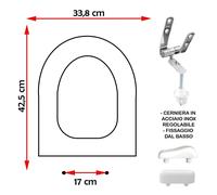 SEDILE COPRIWATER COMPATIBILE SBORDONI DORA BIANCO