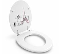 Sedile Copriwater MDF Stampa Torre Eiffel Parigi Universale 43x38 cm 87098