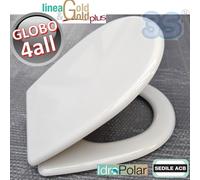 SEDILE COPRIWATER ASSE WC BOWL+ CERAMICA GLOBO ANIMA in LEGNO ACB ERCOS GOLD NEW